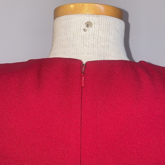 Vintage Liz Claiborne dress red black size 2 petite - Picture 8 of 8